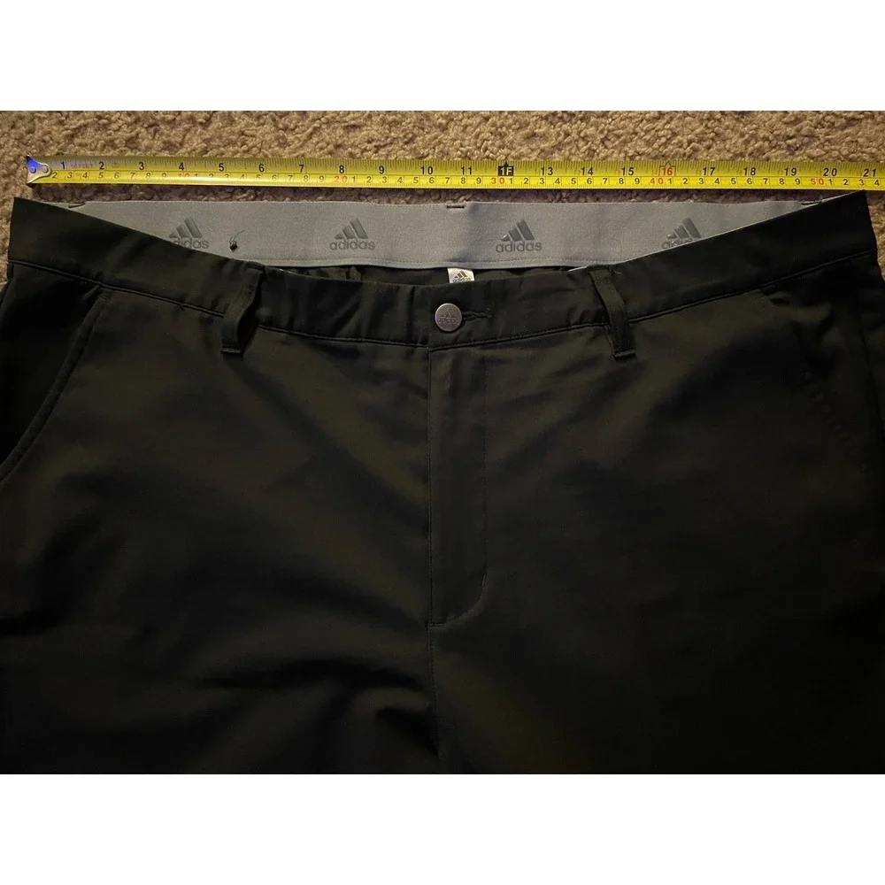 Adidas Golf Chino Pants Trouser Slacks Black Logo Casual Men's Size 40x30 JBHS